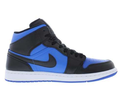 NIKE Jordan Men's Air 1 Mid Black/Royal Blue-Black-White (DQ8426 042) - 12 2
