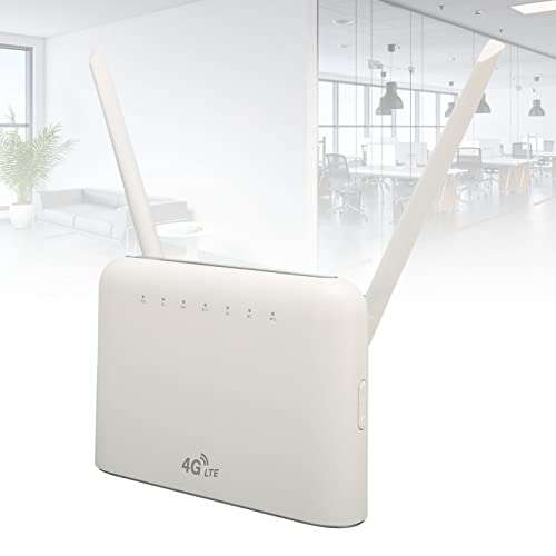 Wireless Router, 300Mbps WiFi 4G LTE CPE Router, WiFi Internet Router with Network Cable, for Strong Signal Desktop Computers Monitors 4
