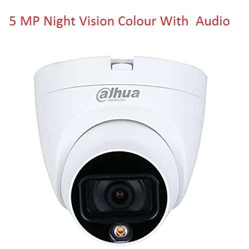 Dahua 5MP Full HD Colour Vision in Night with Audio 8 Camera Set(8 CH DVR,Indoor Built in Audio Dome Camera-4Nos,Outdoor Built in Audio Bullete Camera-4Nos,2TB Hard Disk,8CH SMPs,Connectors) 4