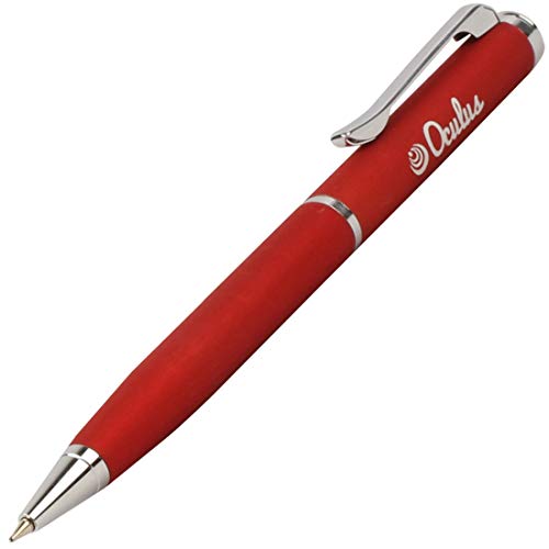 Oculus 5881 Red with Silver Combination Metal Ball Pen. Fitted with Germany made refill. 3
