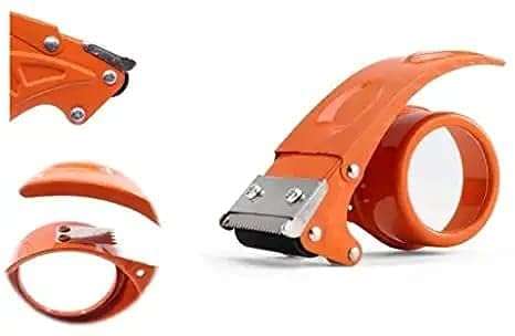 RED Rock Handy Tape Dispenser for Packing Packages Lightweight Ergonomic Industrial Heavy Duty Tape Cutter for Couriers One Size fits up to 2 inches Tapes, D7 6