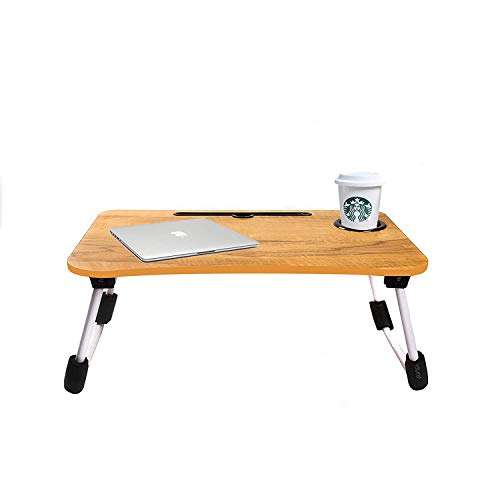Foldable Laptop Bed Table Lap Desk Stand, Serving Tray Dining Table with Slot, Notebook Stand Holder, Bed Tray Laptop Desk for Eating Breakfast, Working, Watching Movie on Bed/Couch/Sofa/Floor 2
