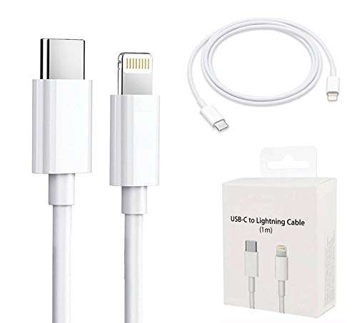 SHOQU™ Fast Charging & Data Sync Type-C USB Cable [USB-C to 8 Pin] Compatible for iPhone 8/8 Plus/X/XR/XS MAX/XS/ 11/11 PRO/ 11 PRO MAX/iPads & iOS Devices - (Cable Only) 1