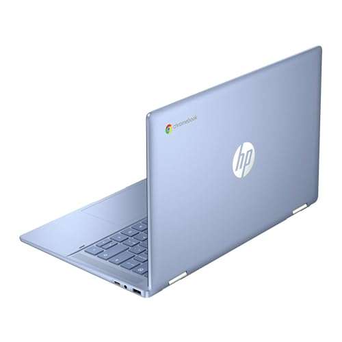 HP Chromebook x360 14 inch FHD IPS Touch 2-in-1 Laptop, Intel Processor N100, 4GB RAM, 64GB eMMC, Chrome OS, Sky Blue, with Accessories 4