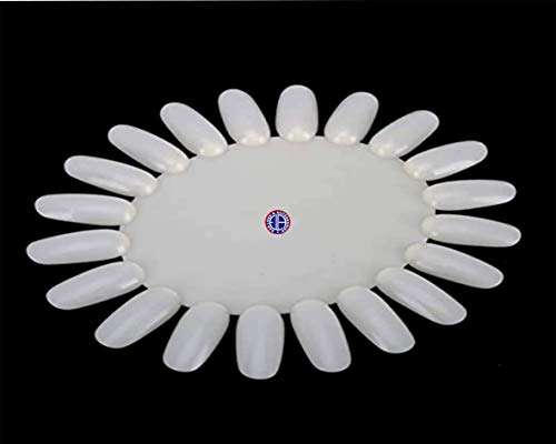 [Ear Lobe & Accessories] Oval Nail Art Display Wheel/Tray (20 Tips) | Design/Trainers/Marketing Practice Tool | Pack of 1 Pc 2