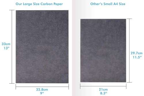 Selizo 100 Sheets Black Carbon Transfer Tracing Paper for Wood, Paper, Canvas and Other Art Surfaces (9 x 13 Inches) 3