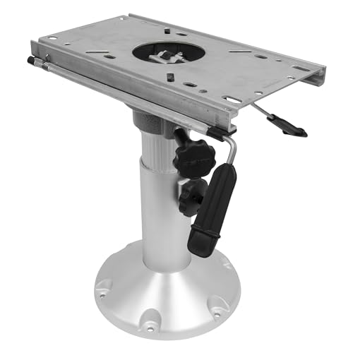 Wise 8WP21-374 Boat Seat Pedestal, Adjustable Height from 12" to 18", with Seat Slide Seat Mount, Adjustable Travel 5" - Fore & AFT 1