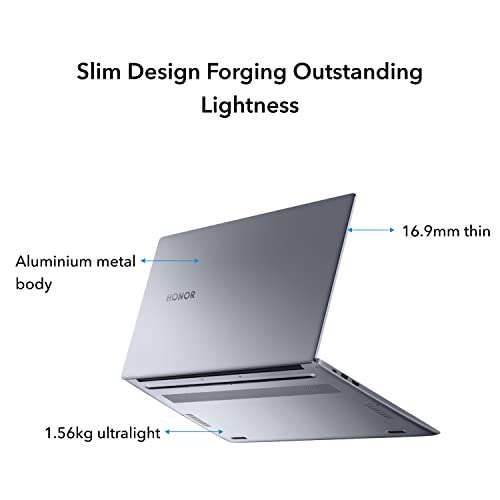 Honor MagicBook X 15, Intel Core i5-10210U 15.6 inch (39.62 cm) Thin and Light Laptop (8GB/512GB PCIe SSD/Windows 11/Aluminium Metal Body/1.56Kg), Gray,(BohrBR-WAH9F) 5