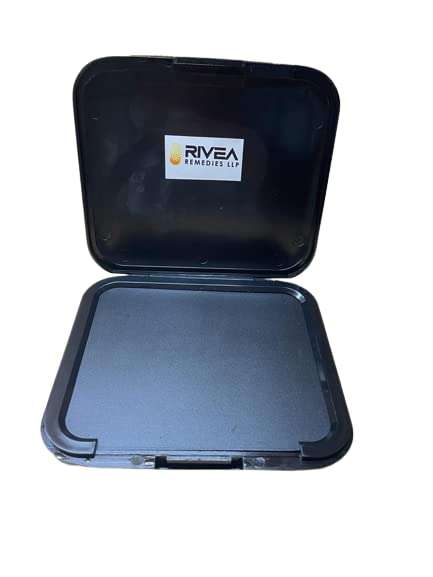 Rivea Remedies Palm Print/Finger Print Pad Black Ink Inkless Pad Large (Ceramic Plate Low Ink technology) 1