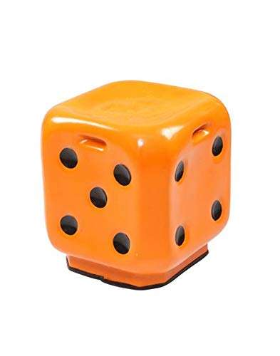 STAR NEW® Dice Stool Fiber Material for Living Room Dice Sitting Stool with Anti Skid Rubber for/Home/Outdoor- (Orange) 1