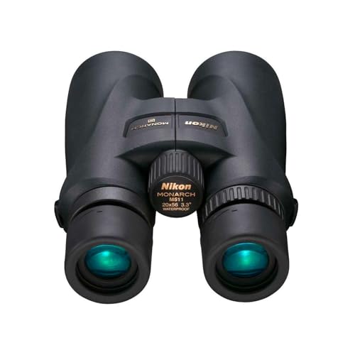 Nikon MONARCH 5 20x56 Binocular - 56mm Objective Lenses, High Light Transmission, Multilayer-Coated Optics - Waterproof Fogproof Shock-Resistant Tripod Adaptable Outdoor Hiking Hunting Binoculars 5