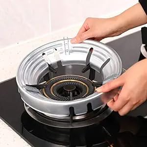 Gas Saver Burner Stand, Gas Saver Jali, Home Gas Stove Fire & Windproof Energy Saving Stand Self-Adhesive for Gas Chula stand Stove Protector (Gas Saver_02)