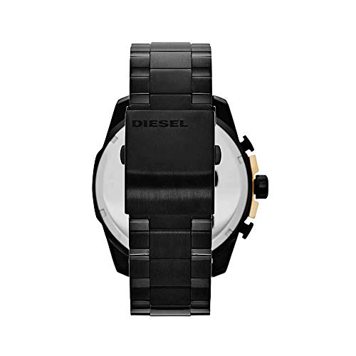 Diesel Stainless Steel Chronograph Black Dial Men Watch-Dz4338, Black Band 2
