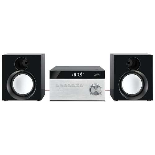 iLive Wireless Home Stereo System, with CD Player and AM/FM Radio, Includes Remote Control (iHB227B),Black/Silver 1