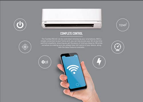 TOSHIBA 1.5 Ton 5 Star Inverter Wifi enabled Split AC (Copper, RAS-18U2KCVSG, Gloss White) 2021 Model 5