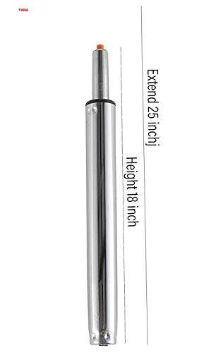 YANA Bar Stool Chair Hydraulic Gas Lift Cylinder Replacement for bar Chairs Spare Part of Chair in Chrome with Lenght 18 inch and Extend 25 inch 2