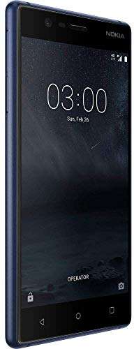 Nokia 3 16GB Android Single-SIM Factory Unlocked 4G/LTE Smartphone (Tempered Blue) - International Version (Renewed) 3