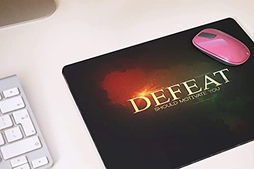 Ryca® Defeat Should Motivate You-Inspirational Quote Wallpaper Printed Matt Finished Anti-Skid Non-Slip Rubber Base Mouse Pad/Desk Pad for Office||Gaming||PC||Laptop||Mousepad 5