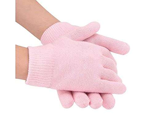 ZINZA Moisturizing Gel Gloves Beauty Personal Care Spa Whitening Treatment Exfoliating Soft Reusable Hand Mask Feet Care Silicone Glove, Multi 1