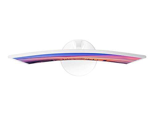 SAMSUNG Curved White Monitor for Business 27inch 1080p LED Widescreen AMD FreeSync 60Hz Refresh Rate 4ms 3000:1 Contrast Ratio Anti-Glare VGA D-Sub HDMI Cable 5