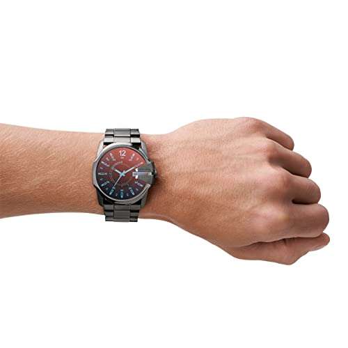 Diesel Stainless Steel Master Chief Analog Black Dial Men Watch-Dz1965, Gray Band 4