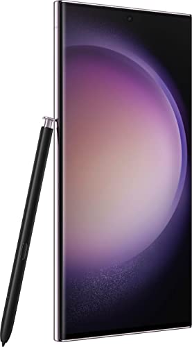 SAMSUNG Galaxy S23 Ultra 5G (SM-S918B/DS) Dual SIM 256GB/ 8GB RAM, GSM Unlocked International Version - Lavender + (w/Wireless Bluetooth Headset for Calling) 4