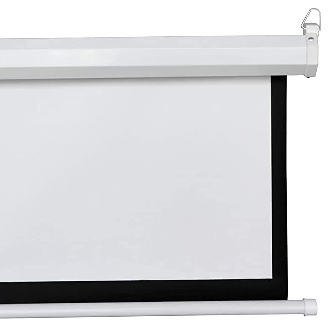 Ziozy Wall Type Pull Down Spring Action Projector Screen, Size: - 10 Ft. (Width) x 8 Ft. (Height), 150 Inch Diagonal, 4:3 Aspect Ratio, UHD-3D-4K Compatible, No Autolock Feature (White) 3