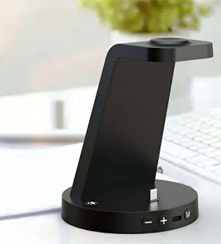 3 in 1 Fast Wireless Charging Station Compatible With iPhone 13/12/11, Dock Stand With Clock for Watch Series & AirPods (Adapter Included) 3