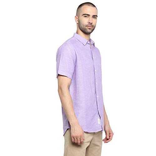 Red Tape Men's Solid Regular Fit Casual Shirt (RSH6442A_Lavender L) 3