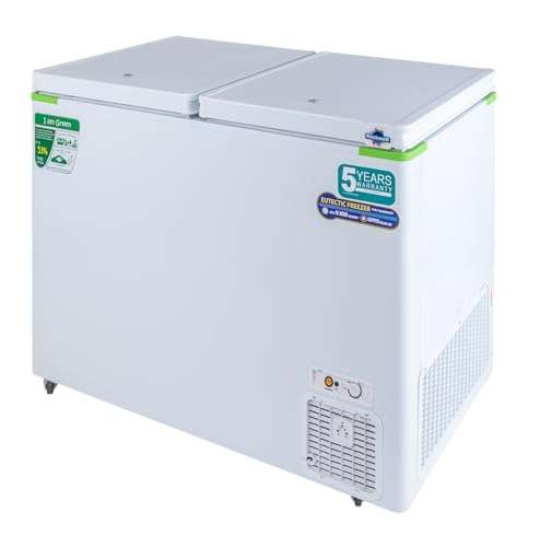Rockwell 315Ltr, Double Door Eutectic Hard Top Deep Freezer, 18 Hours Temperature Backup, 5yrs Comprehensive warranty on Compressor (GFR350DDET, White) 1
