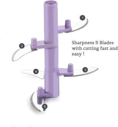 DAILY VRK Handy Chopper, Vegetable Fruit Nut Onion Chopper, Hand Meat Grinder Mixer Food Processor Slicer Shredder Salad Maker Vegetable Tools (900ml) - Plastic 5
