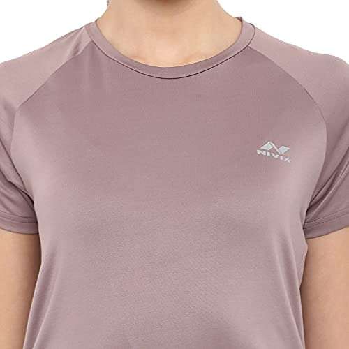 Nivia Female Hydra-4 Fitness T-Shirt (Rose Dust, S) 4