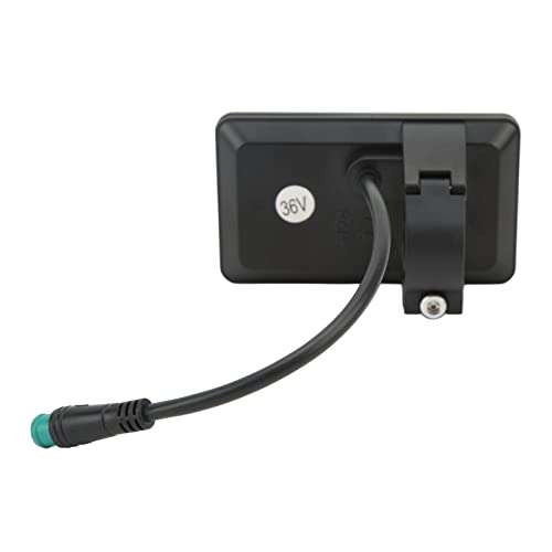 36V Electric Bike LCD Display Meter Panel Bike Computer Bicycle Speedometer Multi Information Display 5 Pin Waterproof Interface for 22.2mm/0.9in Diameter E~Bike Handlebar 5