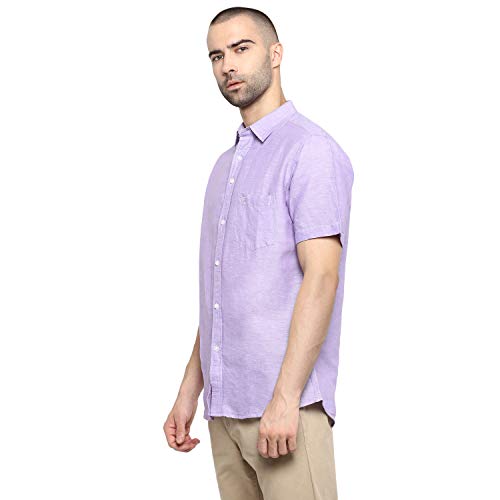 Red Tape Men's Solid Regular Fit Casual Shirt (RSH6442A_Lavender L) 2