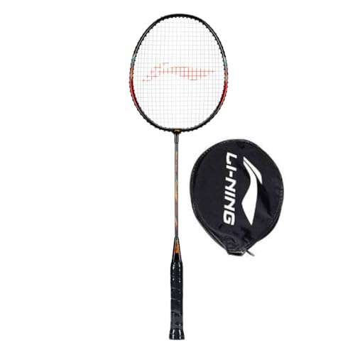 Li-Ning XP - 60 - IV Aluminium Strung Badminton Racket with Full Racket Cover (Black/Pink) | For Beginners | 90 grams | Maximum String Tension - 24lbs 1