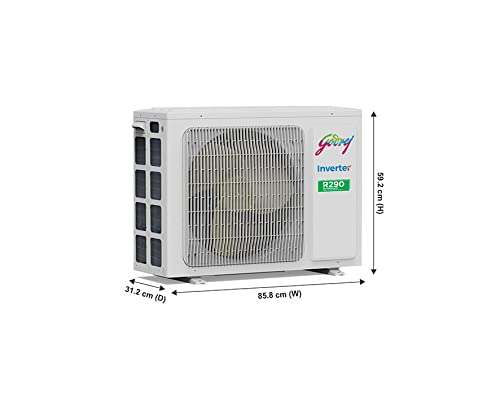 Godrej 1.5 Ton 3-Star GIC 18TGC3 WUA (R290) Refrigerant Inverter Split AC (White) 3