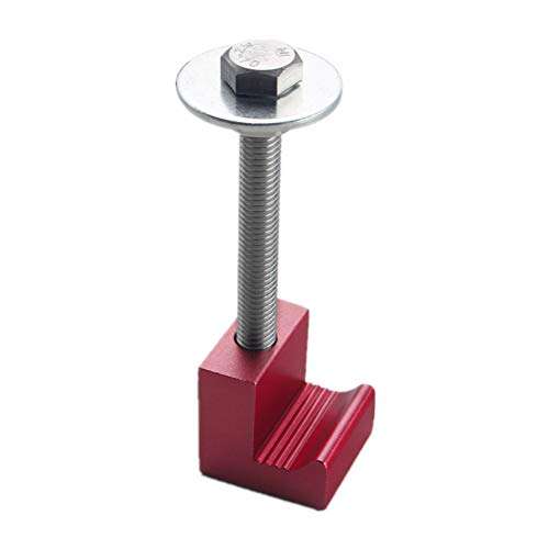 DEWHEL Tool Box Tie Downs Aluminum J Hook Crossover Toolbox Pickup Pair (4 PCS, Red) 3