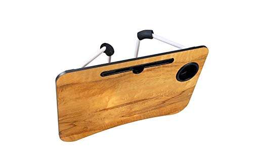 Foldable Laptop Bed Table Lap Desk Stand, Serving Tray Dining Table with Slot, Notebook Stand Holder, Bed Tray Laptop Desk for Eating Breakfast, Working, Watching Movie on Bed/Couch/Sofa/Floor 5