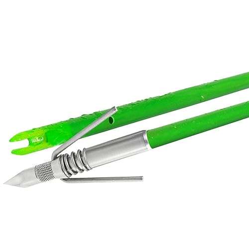 TRUGLO Spring Fisher Durable Neon Bowfishing Arrow - Complete Arrow w/Slide Safety System 1