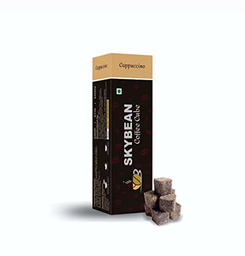 SKYBEAN Combo Pack CAPPUCCINO (Pack of 02) + HAZELNUT (Pack of 1) Coffee Cube - 100g each Pack 100% Pure Coffee, Suitable for Hot & Cold Coffee Drink 2