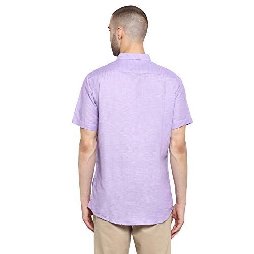 Red Tape Men's Solid Regular Fit Casual Shirt (RSH6442A_Lavender L) 4