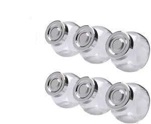 MoneySo Glass Jars with Regular Plastic Lids and Bands, Ideal for Jam, Honey, Wedding Favors, Shower Favors, Baby Foods, DIY Magnetic Spice Jars (6) 1