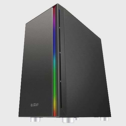 PCCOOLER Platinum LM300 ARGB M-ATX Mid-Tower Gaming Cabinet with Tempered Glass Side Panel, ARGB Light Strip and Dust Filters - Metallic Grey 4