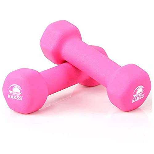 Kakss Neoprene Dumbbells sets for Gym Exercise (Proudly Made in India) (1+1=2 kg Green)