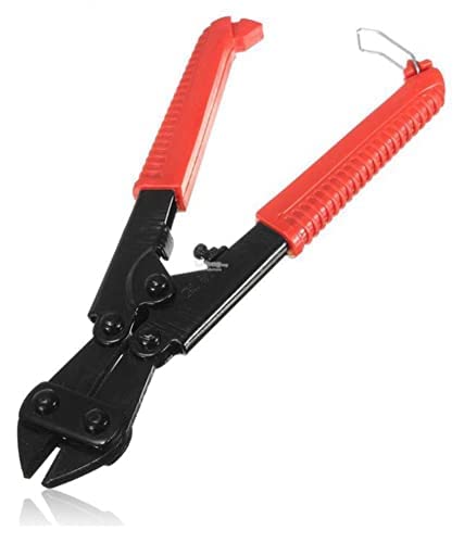NVF Mini Bolt Cutter Chain Mesh Threaded Rod Wire Breaking Mini Bolt and Wire Cutter Bolt Clipper Cable Cutter Wire Clamp Cutting Pliers with Hardened and Tempered Construction Mini Bolt Cutters Heavy Duty Wire Stripper Cable Cutter Pliers Crimpers Shear Cutting Stripping Tool