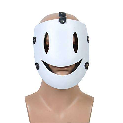 Oikawa High-Rise Invasion Cosplay Mask Sniper Mask Tenkuu Shinpan Mask White Smile Resin Mask for Halloween Cosplay Props 5