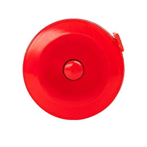 SINGER 60-Inch Retractable Tape Measure for Sewing, Tailoring, Body Measurements and Crafts, Dual-Sided Soft Tape, Compact Red Case 3