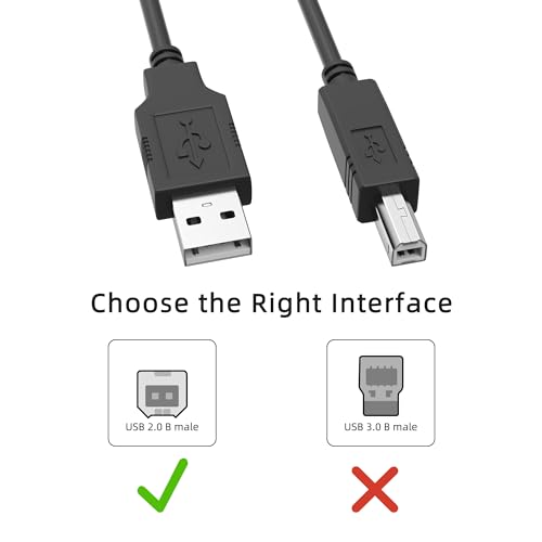 XMHEIRD 6.6ft USB Cable Cord for CT-S310 CT-S310A CT-S310II CTS310 Thermal POS Printer 3