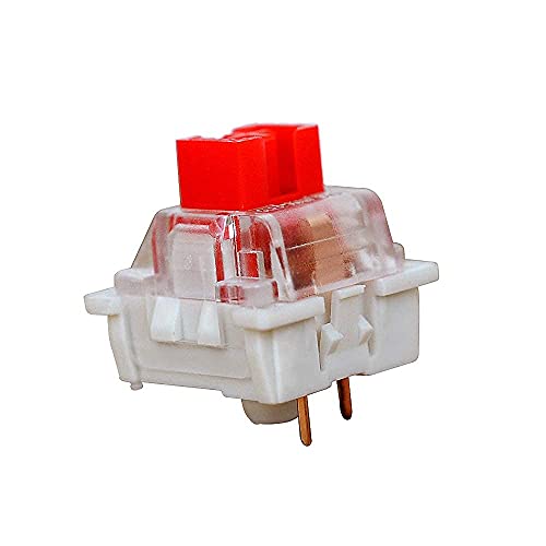 outemu Red Switches 20 Pack, 3 Pin 45gf Linear/RGB/Dustproof/RGB Key Switch - Cherry MX Equivalent DIY Replaceable Switches for Mechanical Keyboard 3