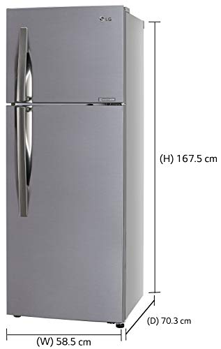 LG 308 L 2 Star Frost Free Inverter, Wi-Fi Double Door Refrigerator (GL-C322KPZY, Shiny Steel) 2
